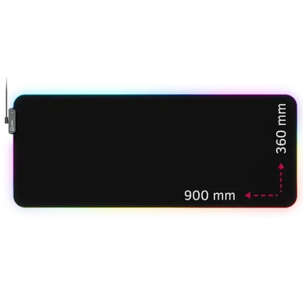 Lorgar Steller 913 (XL) černá / Herní podložka pod myš / RGB / 900 x 360 x 3 mm (LRG-GMP919)
