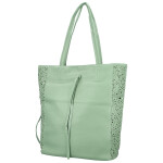 Módní dámský koženkový set kabelek Safira, modrozelený