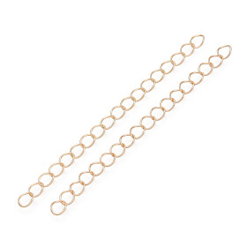 Kovový prodlužovací řetízek - různé druhy - 5 cm - 1 ks Barva: Zlatá