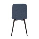Židle jídelní, modrá látka, nohy černý kov