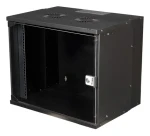 Equip ECO černá / Nástěnná skříň / 19" / 9U / skleněné dveře / 540 x 400 mm (EWM-09-5440-B)