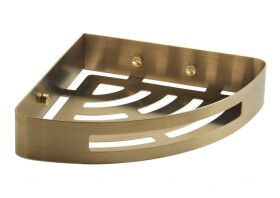 Gedy - SMART rohová police do sprchy, 210x45x210, zlato mat 247988