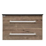 Koupelnová skříňka s umyvadlem SAT Cube Way 80x53x46 cm dub wellington mat CUBE46802DWMODC CUBE46802DWMODC