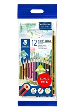Staedtler Noris Colour / Pastelky / sada 12 ks / šestihranné / dřevěné / pouzdro + guma (61 SET6)