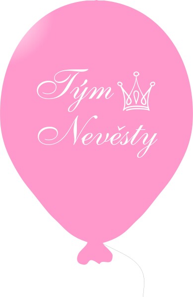 Tým nevěsty balónek růžový