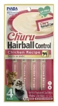 Inaba Churu Hairball Control kuřecí pyré 4x14 g / Pamlsek pro kočky / Bez obilovin / Podpora trávení chlupů (683-10676)