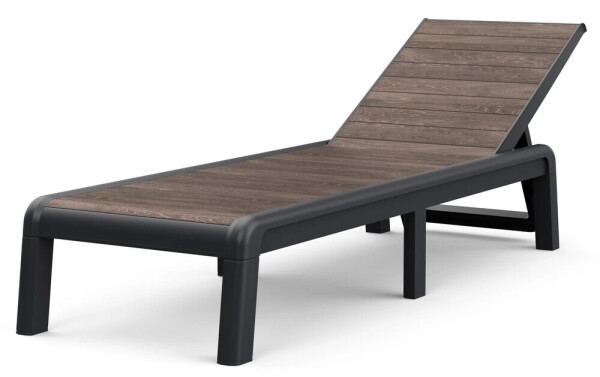 KETER DECO PORTO lehátko - Walnut/grafit