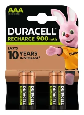Duracell StayCharged / Nabíjecí baterie / AAA / 900 mAh / 1,2 V / 4 ks (203822)
