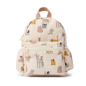 LIEWOOD Dětský batoh Andreas Cats and Dogs / Sandy 5,5 l, béžová barva, textil