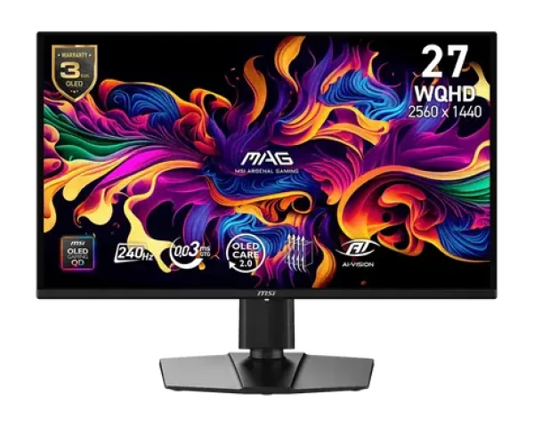 26.5" MSI MAG 274QP QD-OLED X24 černá / Monitor / 2560x1440 / 240Hz / 0,03ms / HDMI+DP / VESA (MAG 274QP QD-OLED X24)