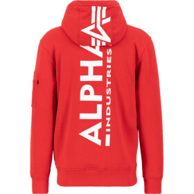 Alpha Industries Mikina Back Print Hoody speed red S