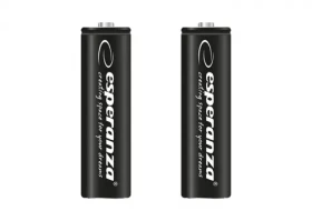 Esperanza Nabíjecí baterie AA černá / 1.2V / 2600mAh / Ni-MH / 2 ks / v blisteru (EZA105 - 5901299922545)