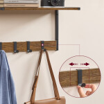 Set 2 nástěnných poliček, mdf, hnědá, ABP-E1083 OLW