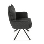 Jídelní židle, šedá, manšestrová látka, HC-X1128 GREY2