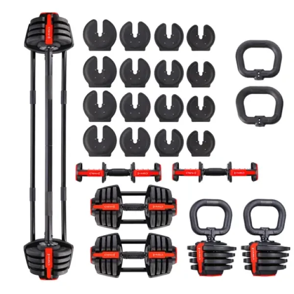 HMS SGR18 PRO SET 3v1 Jednoruční / obouruční variabilní činka 40 kg (5907695553574)