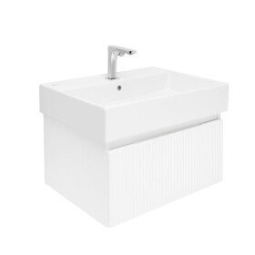 Koupelnová skříňka s baterií a umyvadlem SAT Evolution 1 58x30x44,8 cm bílá mat SATEVO60WMU2BA SATEVO60WMU2BA