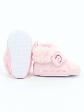 Yoclub Dětská dívčí obuv OBO-0019G-0500 Light Pink měsíců