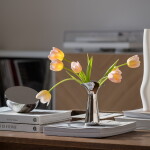 Georg Jensen Váza Bloom Botanica 15 cm, stříbrná barva, kov