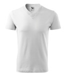 V-neck tričko unisex bílá XL