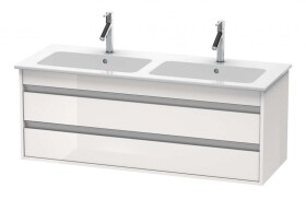 DURAVIT - Ketho Umyvadlová skříňka 48x127x48 cm, 2 zásuvky, lesklá bílá KT643202222