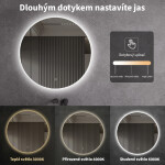 CERANO - Koupelnové LED zrcadlo Specchio - Ø 60 CER-429241