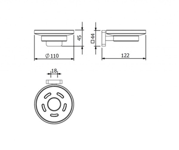 KLUDI - Vela S Mýdlenka s držákem, sklo/chrom 2598505