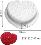 Orion Orion Silikonová pečicí forma ve tvaru Srdce struktura růže 4,7 cm