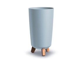 Květináč GRACIA TUBUS SLIM světle šedý 19,5cm - bez vložky na dno květináče