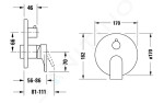 DURAVIT - Tulum Sprchová baterie pod omítku, pro 2 spotřebiče, chrom TU4210012010