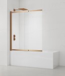 Vanová zástěna SAT Vision 140x120 cm broušený rose gold SATVZVI120RG SATVZVI120RG