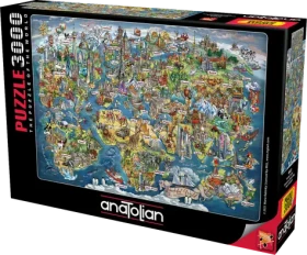 ANATOLIAN Puzzle Úžasná mapa světa