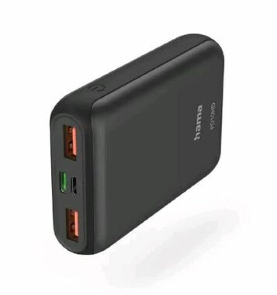 Hama 201662 PD10-HD černá / Powerbanka / 10000 mAh / 2x USB / 1x USB-C / 3A / 18W (201662-H)