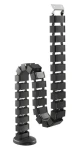Powerton ERGO GANSO černý / Organizér kabelů / 30 článků / ocel, ABS / 1300 x 67 x 35 mm (WPECM1B)
