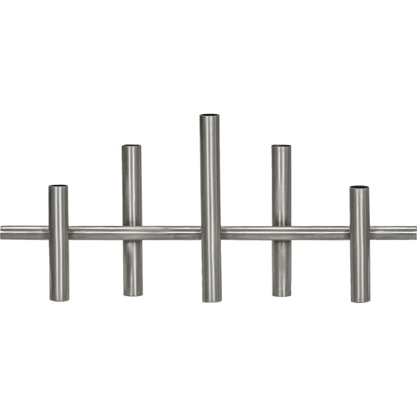 House Doctor Kovový svícen Maxi Antique Silver 45 cm, stříbrná barva, kov