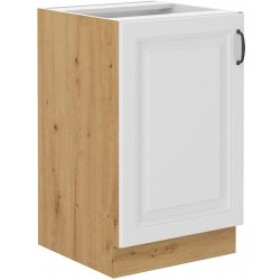 Spodní skříňka pod dřez Stilo 50 ZL 1F BB Barva korpusu: Dub artisan, Barva dvířek: Bílá