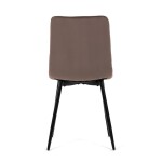 Jídelní židle, hnědá, sametová látka, CT-281 BR4