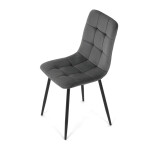 Jídelní židle, šedá, sametová látka, CT-281 GREY4