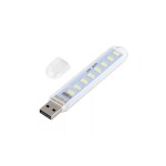 Přenosné USB 1,5W LED světlo - 8LED, 200lm, USB-A