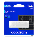 GOODRAM UME2 64GB bílá / Flash disk / USB 2.0 / čtení: 20MBs / zápis: 5MBs (UME2-0640W0R11)