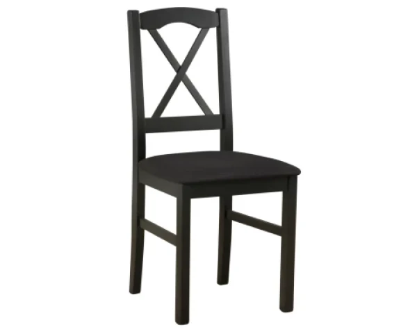 Jídelní židle Nila, černá/černá látka