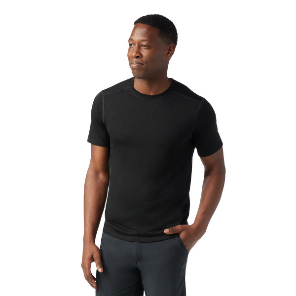 Pánské merino tričko s krátkým rukávem SMARTWOOL Men's Merino Short Sleeve Tee Boxed, Black velikost: S