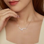 Stříbrný dvojitý náhrdelník Cristy 1 ct MOISSANITE + CERTIFIKÁT, Stříbrná 40 cm + 5 cm (prodloužení) certifikát GRA, hadřík na čištění stříbra, dárková krabička