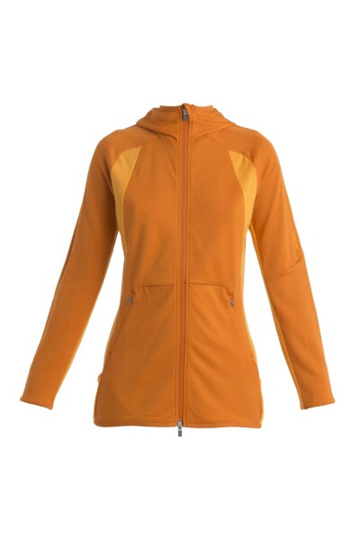 ICEBREAKER Wmns Merino Quantum ZoneKnit LS Zip Hoodie, Earth/Solar velikost: XS