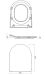 CERSANIT - WC sedátko CITY OVAL SLIM antib. OFF EASY jedno tlačítko K98-0146