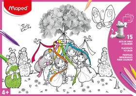 Maped Maped, Sets de table, omalovánkové papírové prostírání, tanečnice, 15 ks