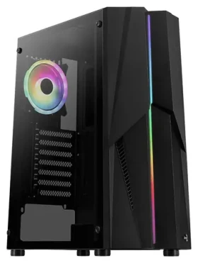 Aerocool Mecha v2 černá / PC skříň / Midi Tower / ATX / micro-ATX / mini-ITX / 1x ARGB / tvrzené sklo / 2x USB 2.0 (ACCM-PV28113.11)