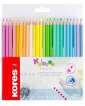 Kores Trojhranné pastelky Kolores Pastel 24 barev