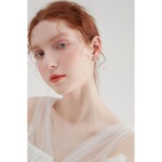 Vánoční stříbrné náušnice Sněhová vločka, Zlatá