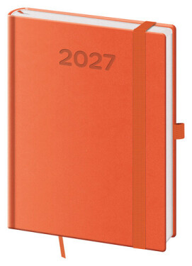 Diář 2027 denní B6 Print Pop - oranžová