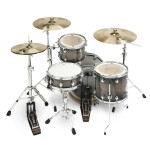 DWe 4-Piece Candy Black Burst Over Curly Maple Exotic Kit